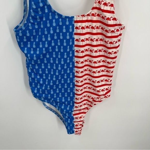 Chubbies Women’s One Piece Swimsuit The Nifty Fifty Blue Red Size XS Tank - Picture 3 of 9